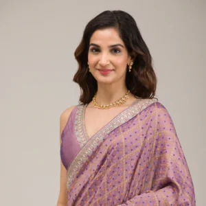 Purple Zariwork Soft Silk Saree